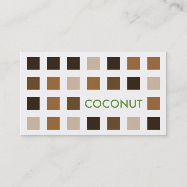 COCONUT (mod squares) Business Card (Front)