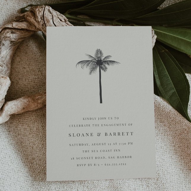 Coconut Palm Engagement Party Invitation (Creator Uploaded)