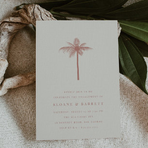 Coconut Palm Engagement Party Invitation