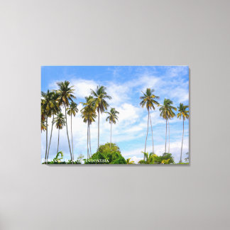Coconut Palm Tree Island Landscape Travel Photo Canvas Print