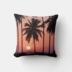 Coconut Palm Tree Landscape Cushion