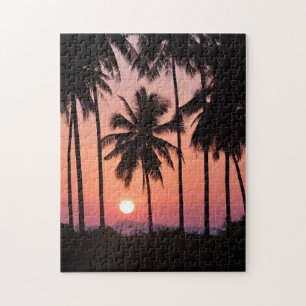 Coconut Palm Tree Landscape Jigsaw Puzzle