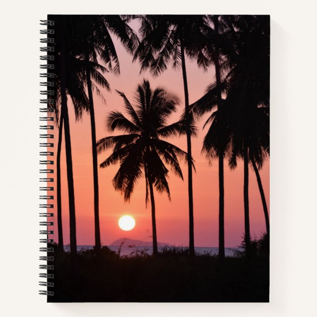 Coconut Palm Tree Landscape Notebook (Front)
