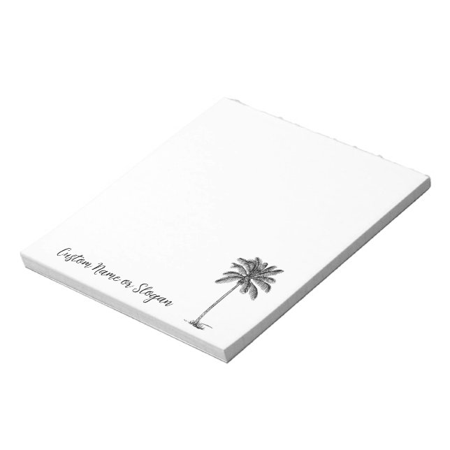 Coconut Palm Tree Tropical Beach Theme Stationery Notepad (Rotated)
