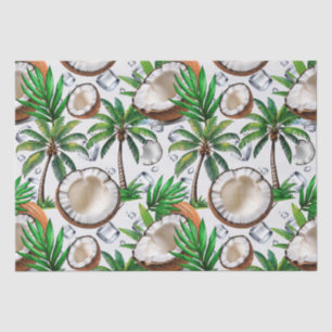 Coconut Palm Tree Tropical Pattern Design  Tissue Paper