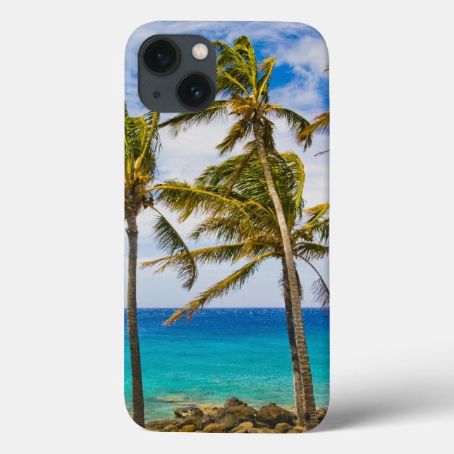 Coconut palm trees (Cocos nucifera) swaying in Case-Mate iPhone Case (Back)