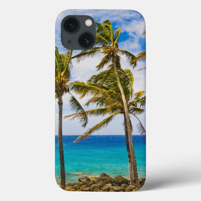Coconut palm trees (Cocos nucifera) swaying in Case-Mate iPhone Case (Back)