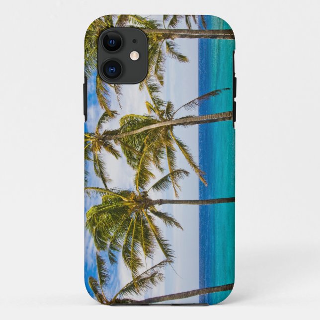 Coconut palm trees (Cocos nucifera) swaying in Case-Mate iPhone Case (Back)