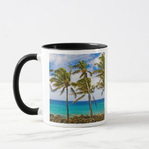 Coconut palm trees (Cocos nucifera) swaying in Mug