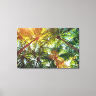 Coconut Palm trees on the Beach Canvas Print