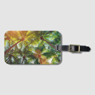 Coconut Palm trees on the Beach Luggage Tag
