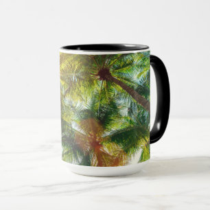 Coconut Palm trees on the Beach Mug