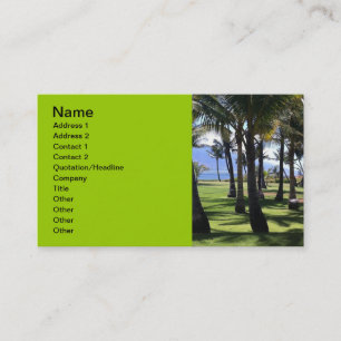 Coconut Palms Nui Hawaii Business Card