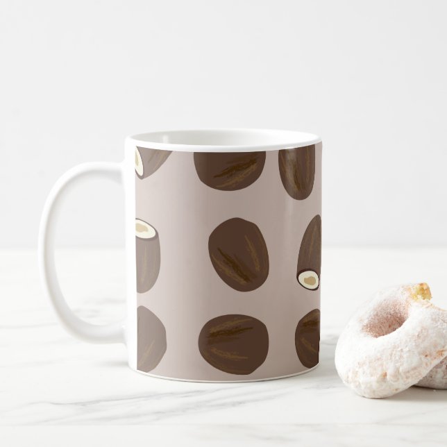 Coconut Pattern Coffee Mug (With Donut)