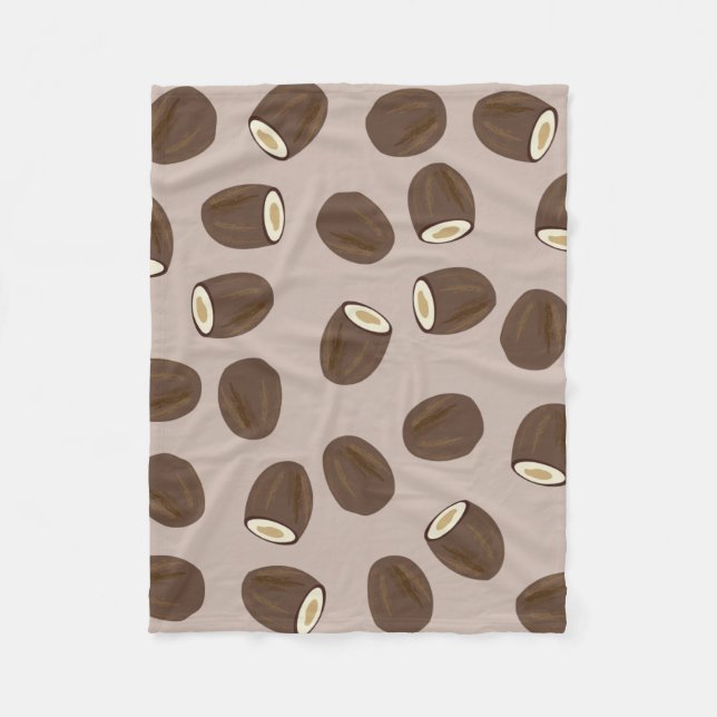 Coconut Pattern Fleece Blanket (Front)
