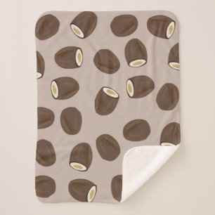 Coconut Pattern Sherpa Blanket