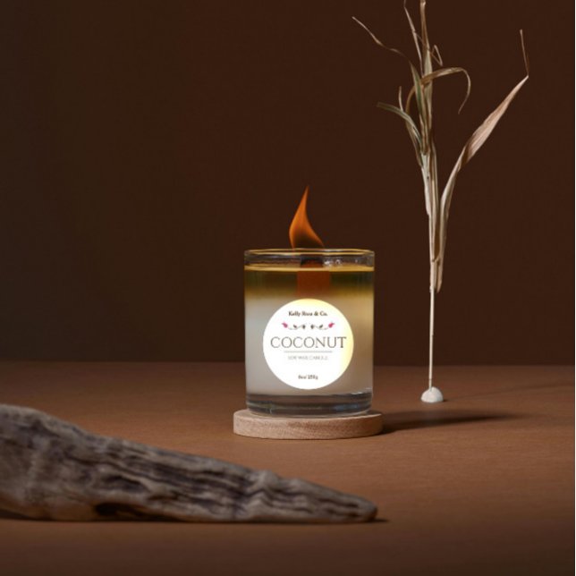 Coconut Scent Candle Label Sticker (Creator Uploaded)