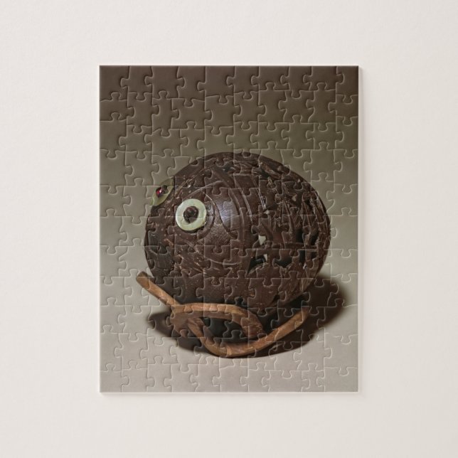 Coconut sculpted into a face, c.1895 jigsaw puzzle (Vertical)