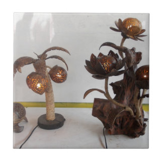 coconut shell lamp tile
