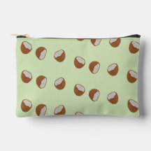 Coconut slices pattern on green