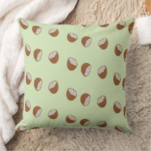Coconut slices pattern on green