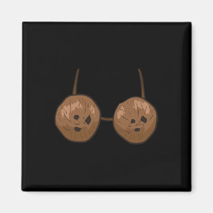 Coconut Summer Coconuts Bra Fun Coconut  Magnet