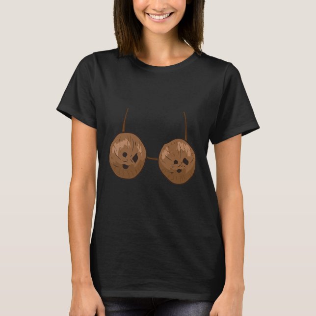 Coconut Summer Coconuts Bra Fun Coconut  T-Shirt (Front)