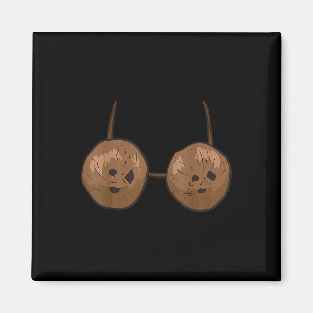 Coconut Summer Coconuts Bra Funny Coconut  Magnet (Front)