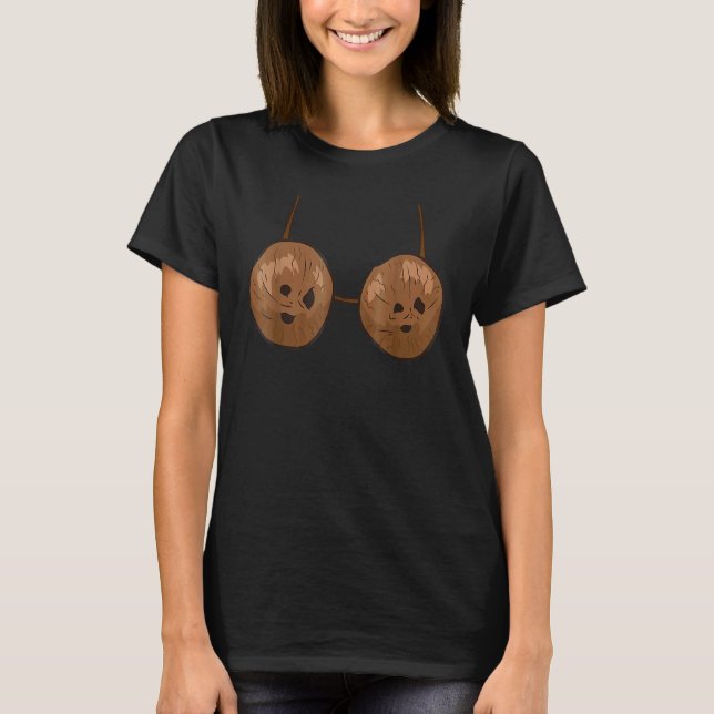 Coconut Summer Coconuts Bra  Halloween Costume T-Shirt (Front)