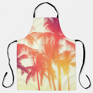 Coconut tree at tropical coast apron