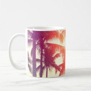 Coconut tree at tropical coast coffee mug