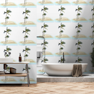 Coconut Tree on The Beach Wallpaper