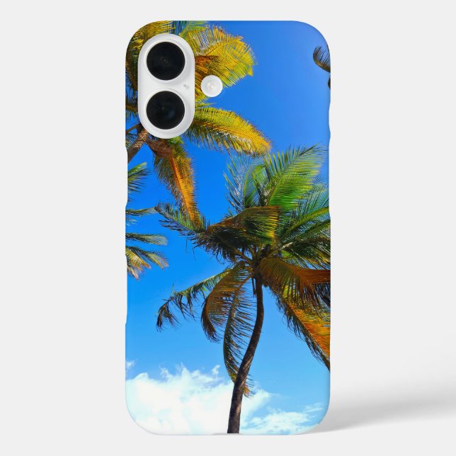 Coconut Tree Phone Case – Blue Sky Tropical Decor (Back)