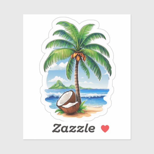 Coconut Tree Tropical Island (Sheet)