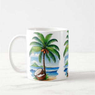 Coconut Tree Tropical Island Coffee Mug