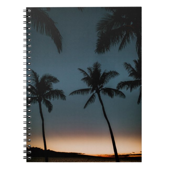 Coconut trees silhouette notebook (Front)