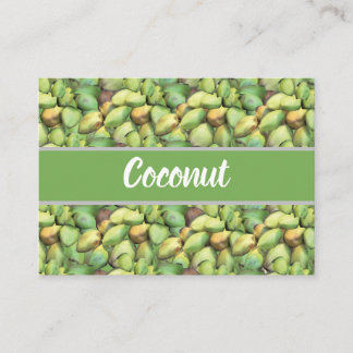 Coconut Tropical Fruit Pattern Business Card