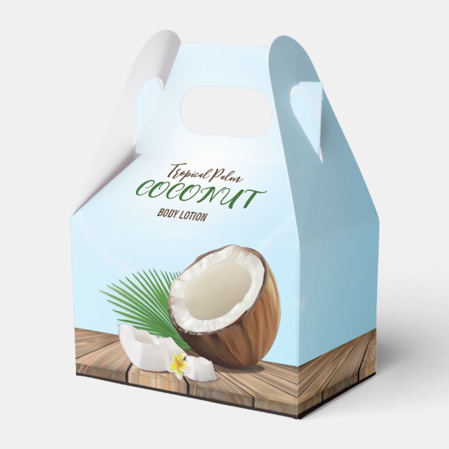 Coconut Tropical Product Favour Box (Front Side)