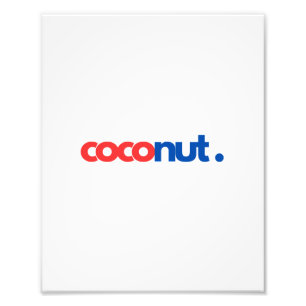 Coconut Typography Photo Print