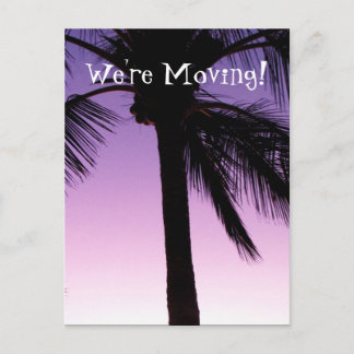 Coconuts in the Wind; Change of Address Announcement Postcard