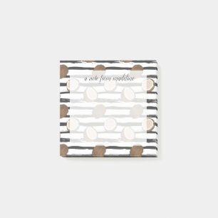 Coconuts on Grunge Stripes Pattern Post-it Notes