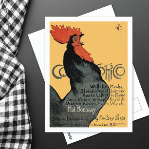 Cocorico Magazine Illustration Theophile Steinlen Postcard