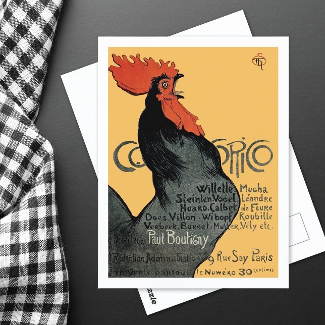 Cocorico Magazine Illustration Theophile Steinlen Postcard (Creator Uploaded)