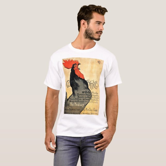 Cocorico Vintage French Poster T-Shirt (Front Full)