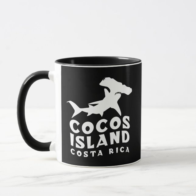 Cocos Island Costa Rica Hammerhead Shark Mug (Left)
