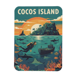 Cocos Island Scuba Diver Magnet