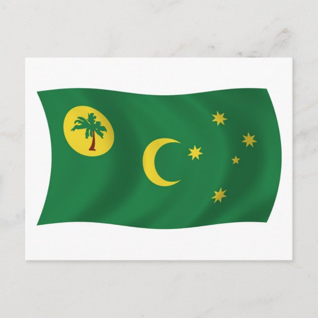 Cocos Islands Flag Postcard (Front)