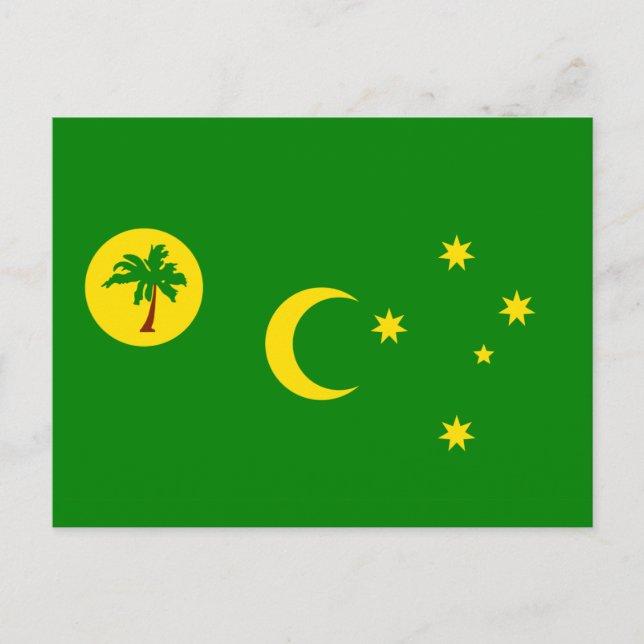 Cocos Keelings islands flag Postcard (Front)