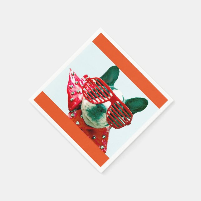 COCTAIL NAPKINS-HIGH FLYING DOG! FUN! NAPKIN (Corner)