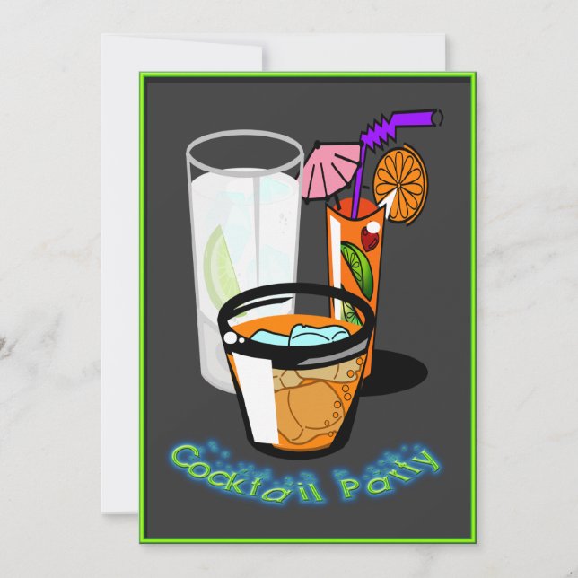 Coctails Cocktail Party Invitations (Front)